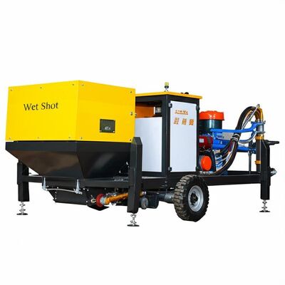 Underground Shotcrete Machine with 30 Meters Spray Distance Compact 3660x1450x1750mm and 12 Months Warranty